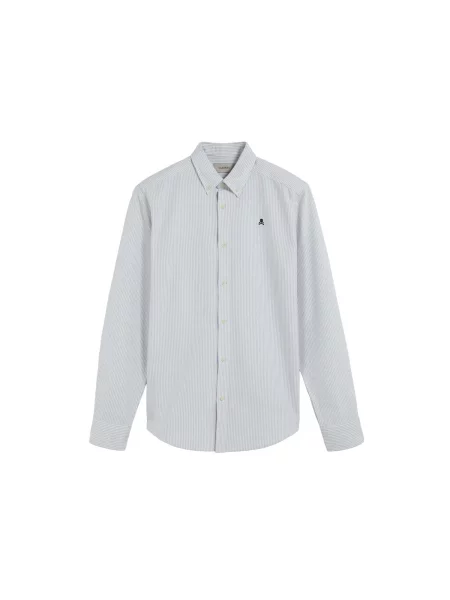 Scalpers Cămașă New Oxford kaki alb