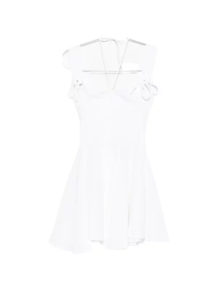 Sukienka mini Les Filles D'eva wiązana na ramiączkach biała