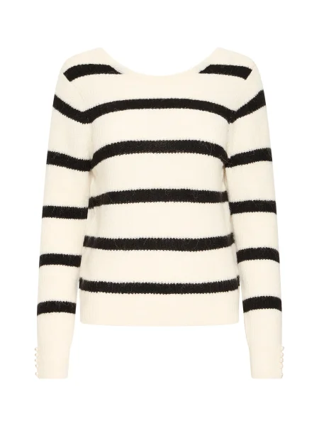 ICHI Pulover IHKAMARA ecru / noapte albastru