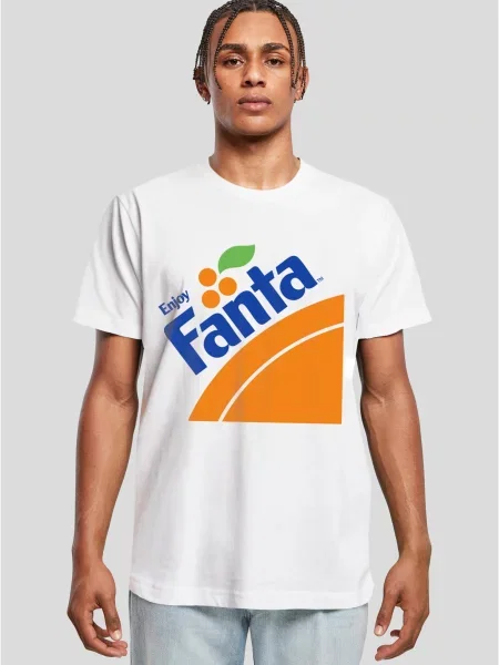 Merchcode Majica Fanta plava / zelena / narančasta bijela