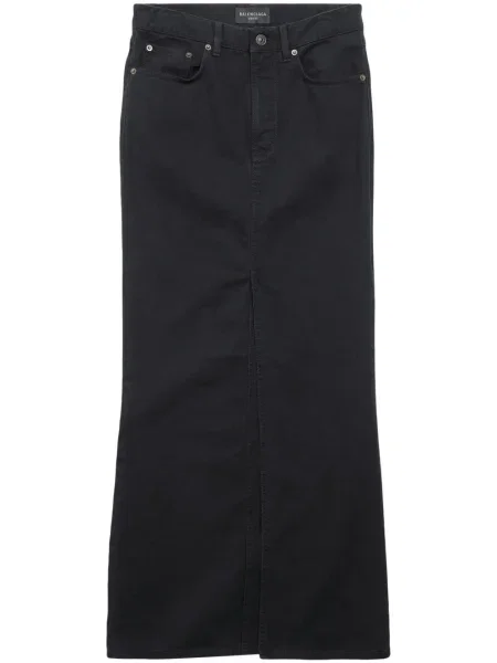 Fustă din denim Balenciaga negru