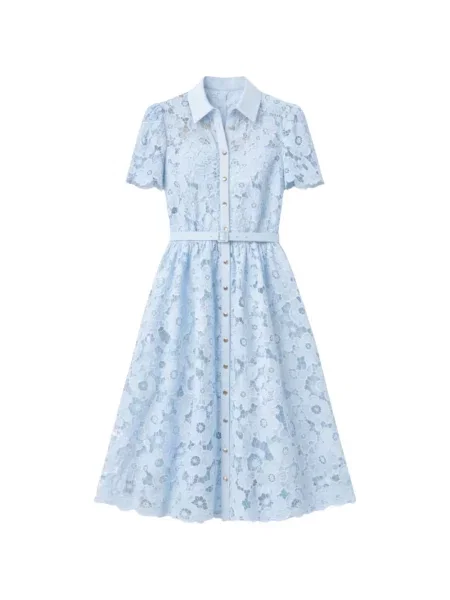Rochie midi Self-portrait de costum albastru