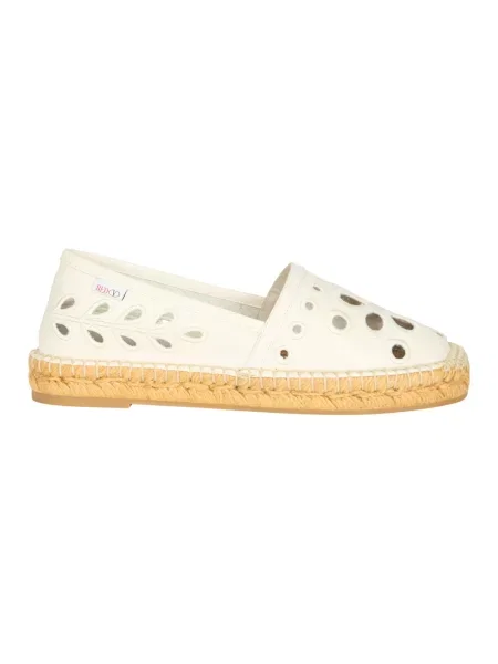 Lniane espadryle Red Valentino białe