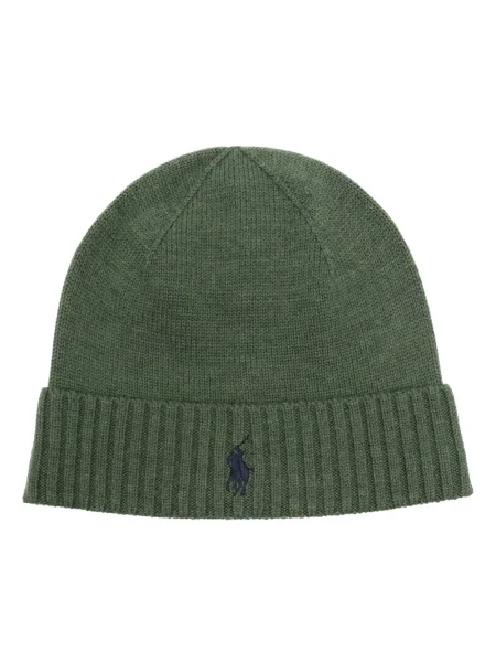 Căciulă Polo Ralph Lauren cu broderie din piele cowboy verde