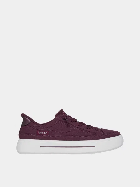 Кожаные кеды Skechers бордовые