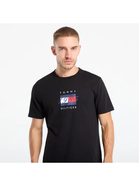 Тениска Tommy Hilfiger с принт черно