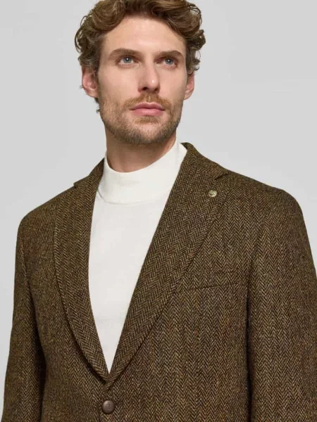 Marynarka na 2 o kroju slim fit z z patką model Theo' Carl Gross