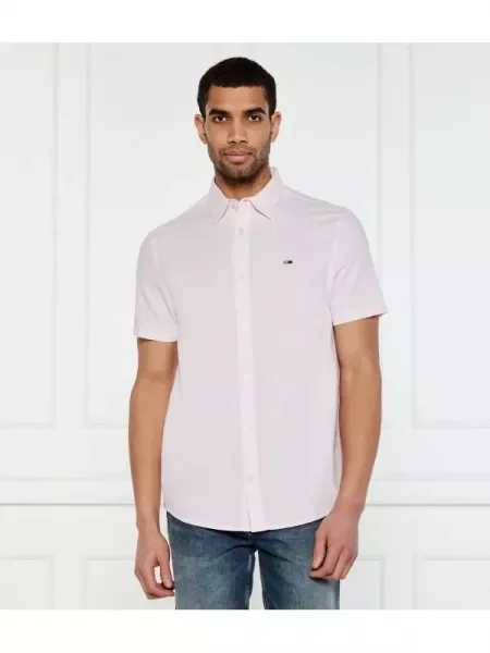 Tommy Jeans Cămașă | cu adaos de in roz