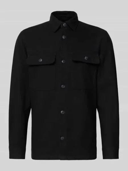 Koszula casualowa o kroju regular fit z na piersi model ‘Rayle’ Jack & Jones Premium czarna