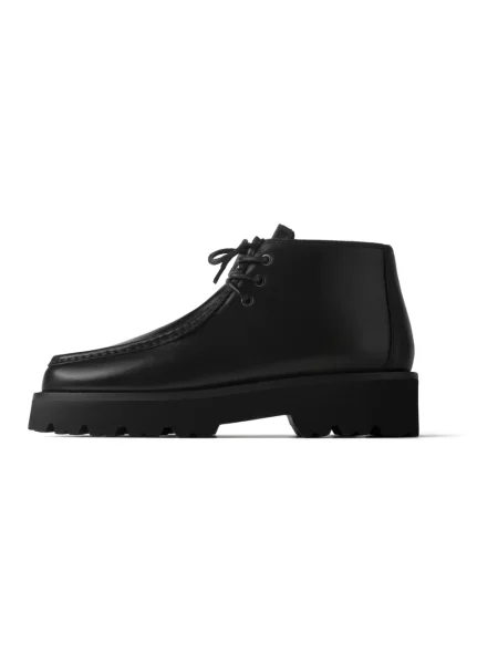 Botki L37 skórzane czarne