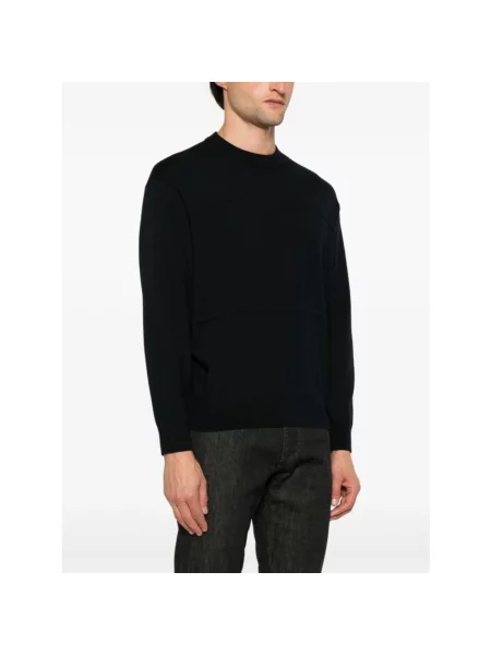 Sweter Emporio Armani wełniany niebieski