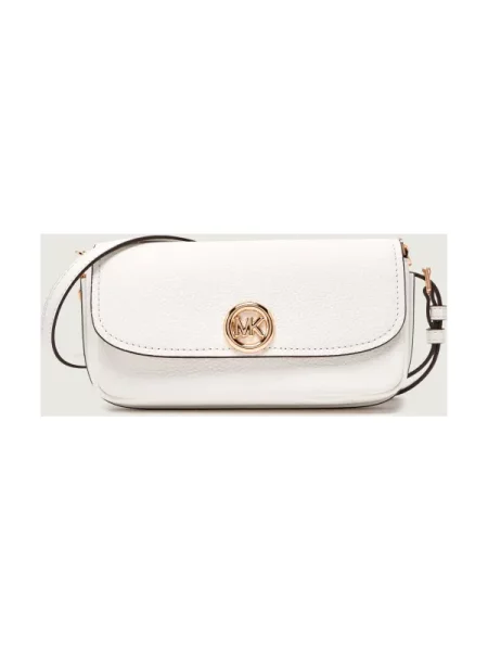 Michael Kors De piele geantă poștaș NOLITA alb