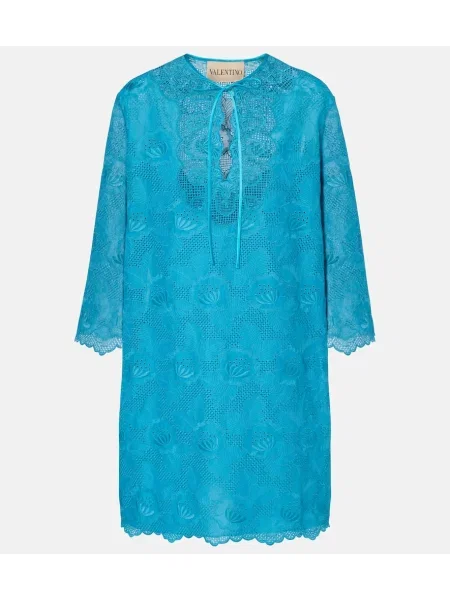 Rochie Valentino de mătase albastru