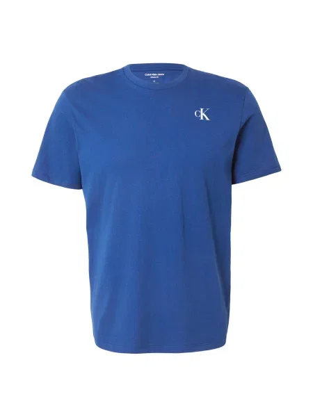 Calvin Klein Jeans Tricou albastru regal alb
