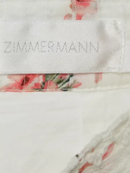 Pantaloni scurți Zimmermann cu volane alb