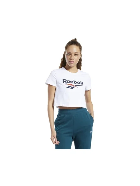 Tričko Reebok Sport orezané biela