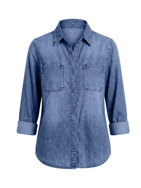 Imily Bela Bluză denim albastru