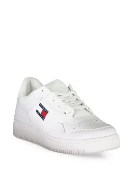 Sneakerși Tommy Hilfiger cu autograf alb