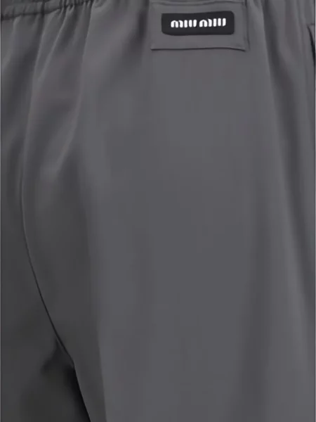 Pantaloni Miu Miu de lână gri