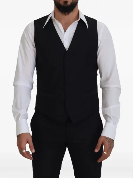 Vestă Dolce & Gabbana cu decolteu în V negru