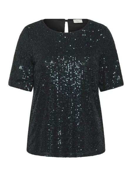 KAFFE CURVE Halenka Laila tmavě zelená