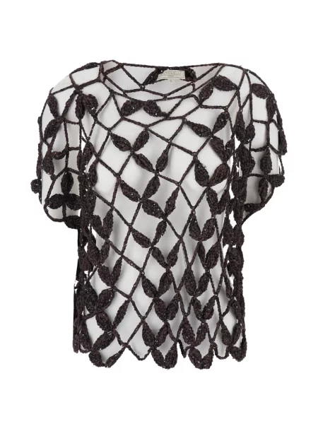 Croșetat top Antonelli tricotate maro