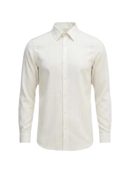Lung cămașă Armani Exchange cu imagine alb