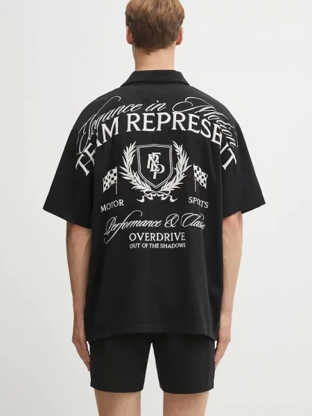 Košulja Represent Crest Shirt relaxed crna