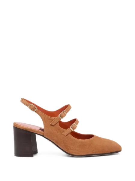 Pantofi cu toc Carel Paris slingback cu bretele maro
