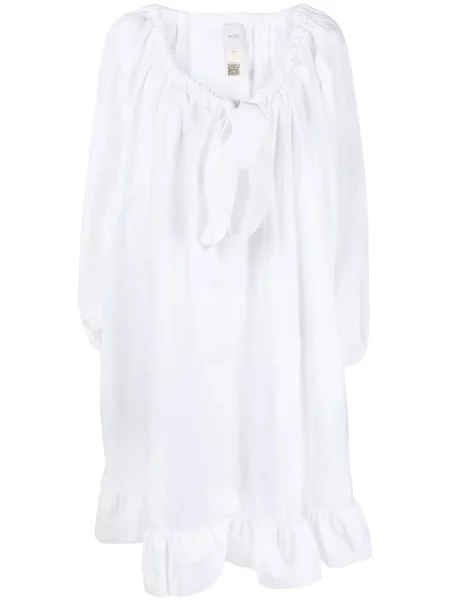 Cu peplum rochie Patou de costum alb