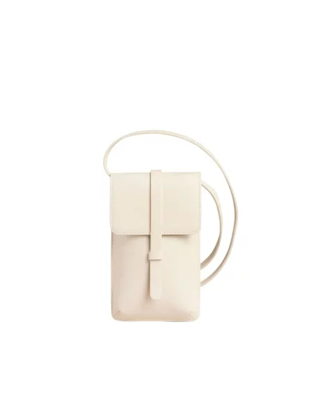 Torebka skórzana Ines De La Fressange Paris skórzana beżowa