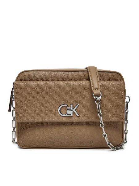 Чанта Calvin Klein бежово кафяво
