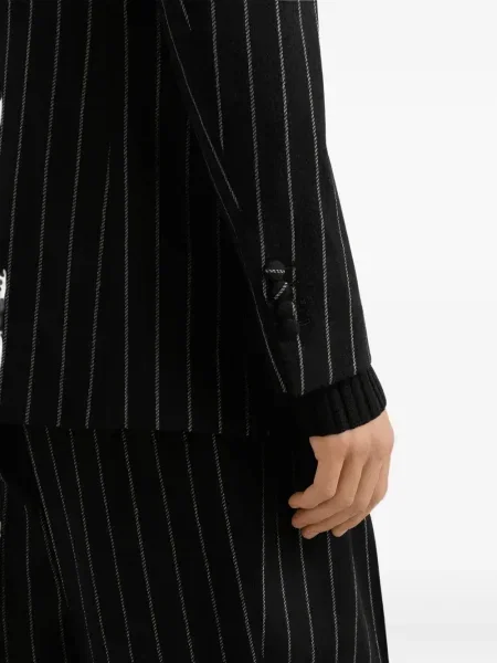 Geacă Dolce & Gabbana cu dungi negru