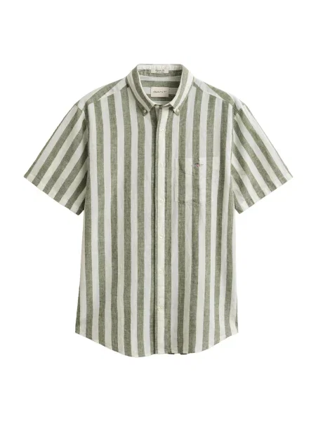 GANT Cămașă verde deschis alb