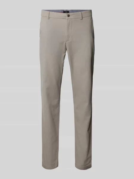 Spodnie materiałowe o kroju slim fit z z tyłu model ‘Brody’ Cinque beżowe