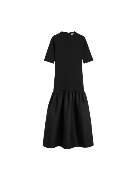 Sukienka Toteme wełniana garniturowa czarna