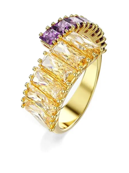 Inel Swarovski auriu