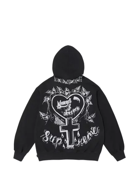 Hoodie Supreme με σχέδιο μαύρο