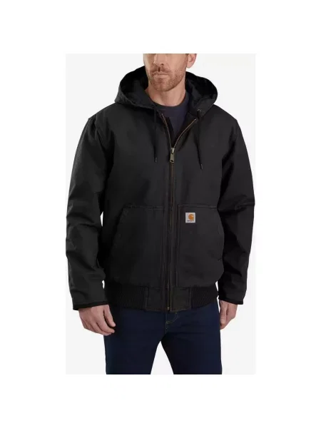 Kurtka z kapturem Carhartt Duck Active czysty S czarny