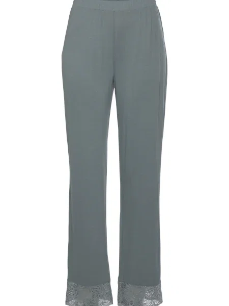LASCANA Pantaloni de pijama petrol verde