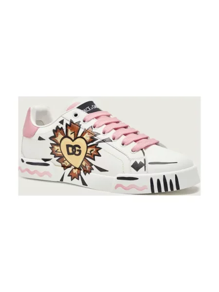 Dolce & Gabbana Teniși din piele BASSA alb