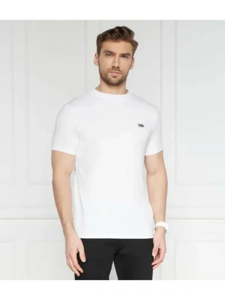 Karl Lagerfeld Tricou | stretch alb