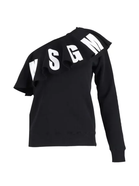 Top Msgm cu imagine cu un umăr gol negru