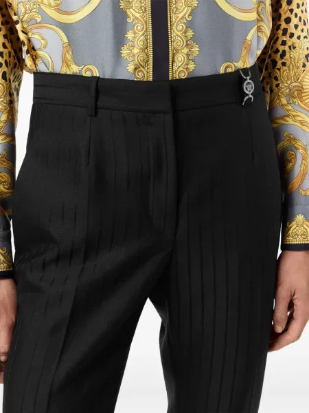 Pantaloni Versace cu dungi negru