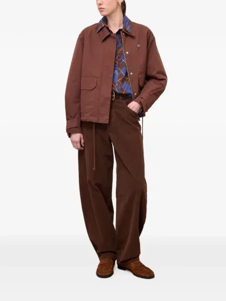 Pantaloni Ottod’ame de catifea cord maro