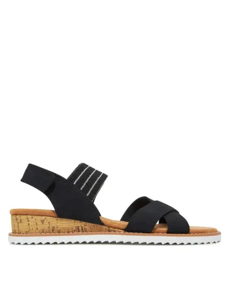 Skechers Sandale BOBS Desert Kiss-Shore Enough negru