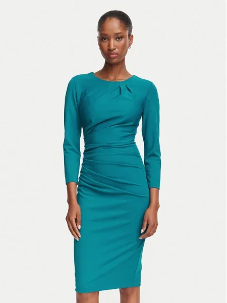 Rinascimento Rochie cocktail Turcoaz
