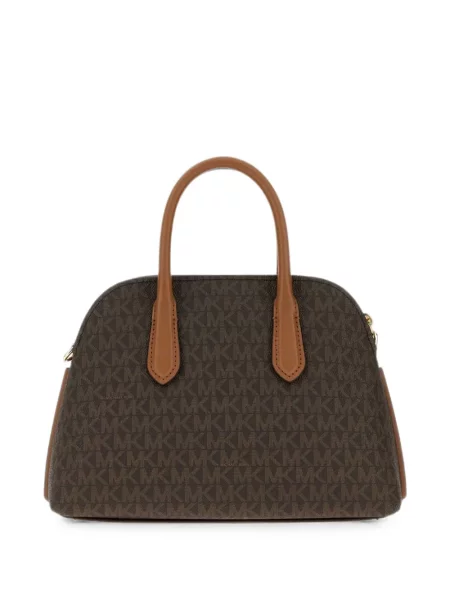Geantă Michael Michael Kors cu imagine din piele de căprioară negru