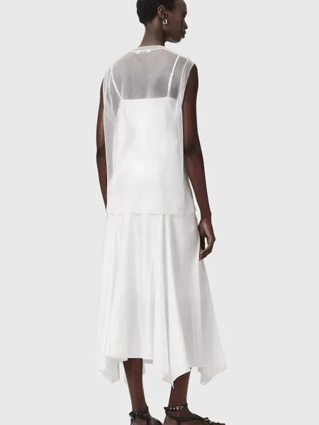 AllSaints rochie din denim AVA alb