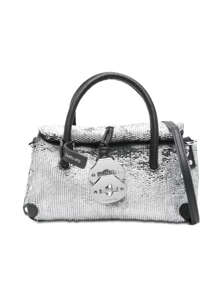 Torebka Zanellato skórzana szara